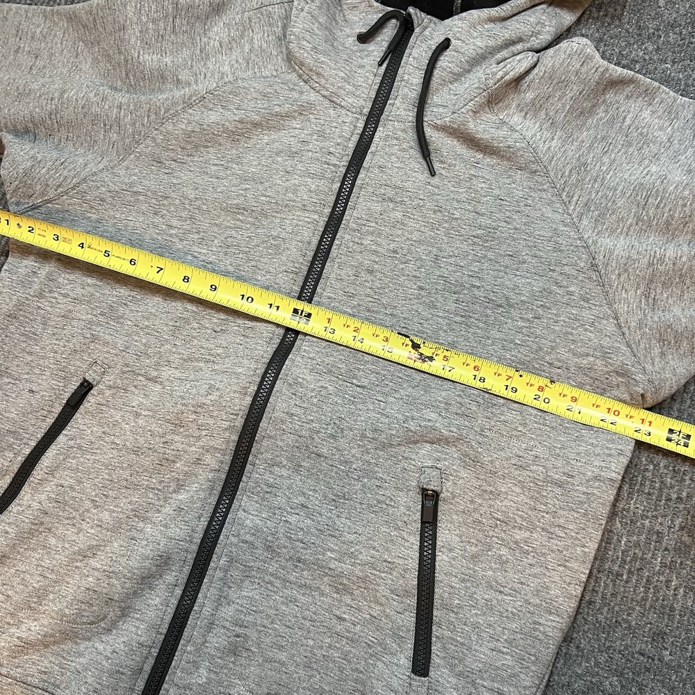Athleta Jacket Womens Small CYA Stronger Hoodie Full Zip Long‎ Line Grey Stretch - Picture 4 of 12